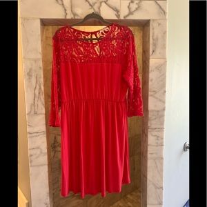 Chic Soul lace and tee shirt dress